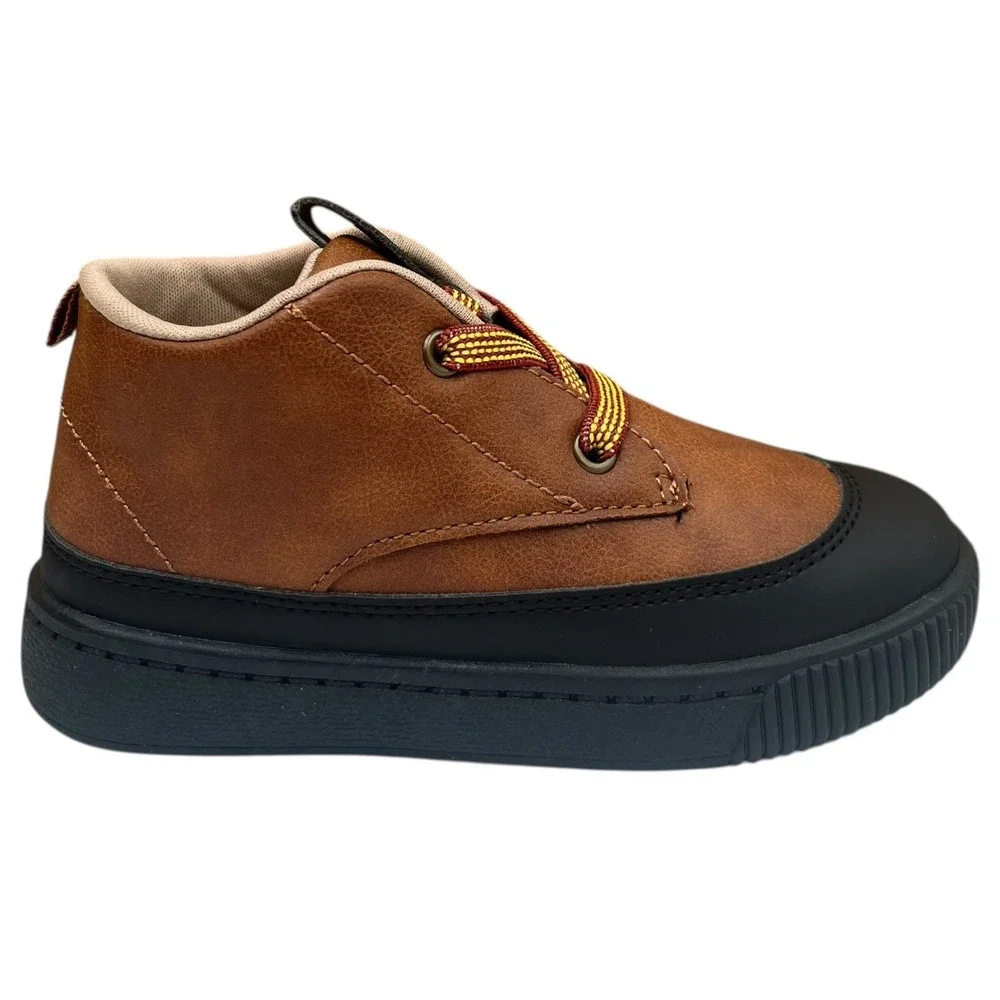 Carters Little Boys Sporty Ankle Boot Size 10 Brown-Black Warm Comfy Lightweight